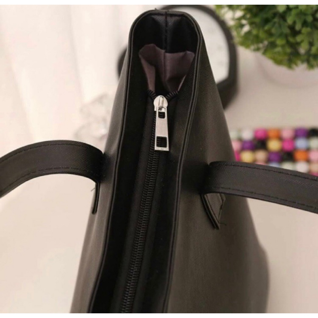 新品　トートバッグメンズ　レディース　就活　通勤　シンプル　高品質　黒　かばん レディースのバッグ(トートバッグ)の商品写真