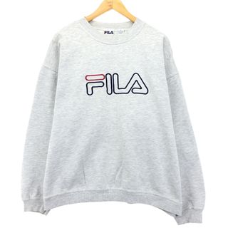 フィラ(FILA)の古着 90年代 フィラ FILA ロゴスウェット トレーナー カナダ製 メンズXL ヴィンテージ /eaa416215(スウェット)