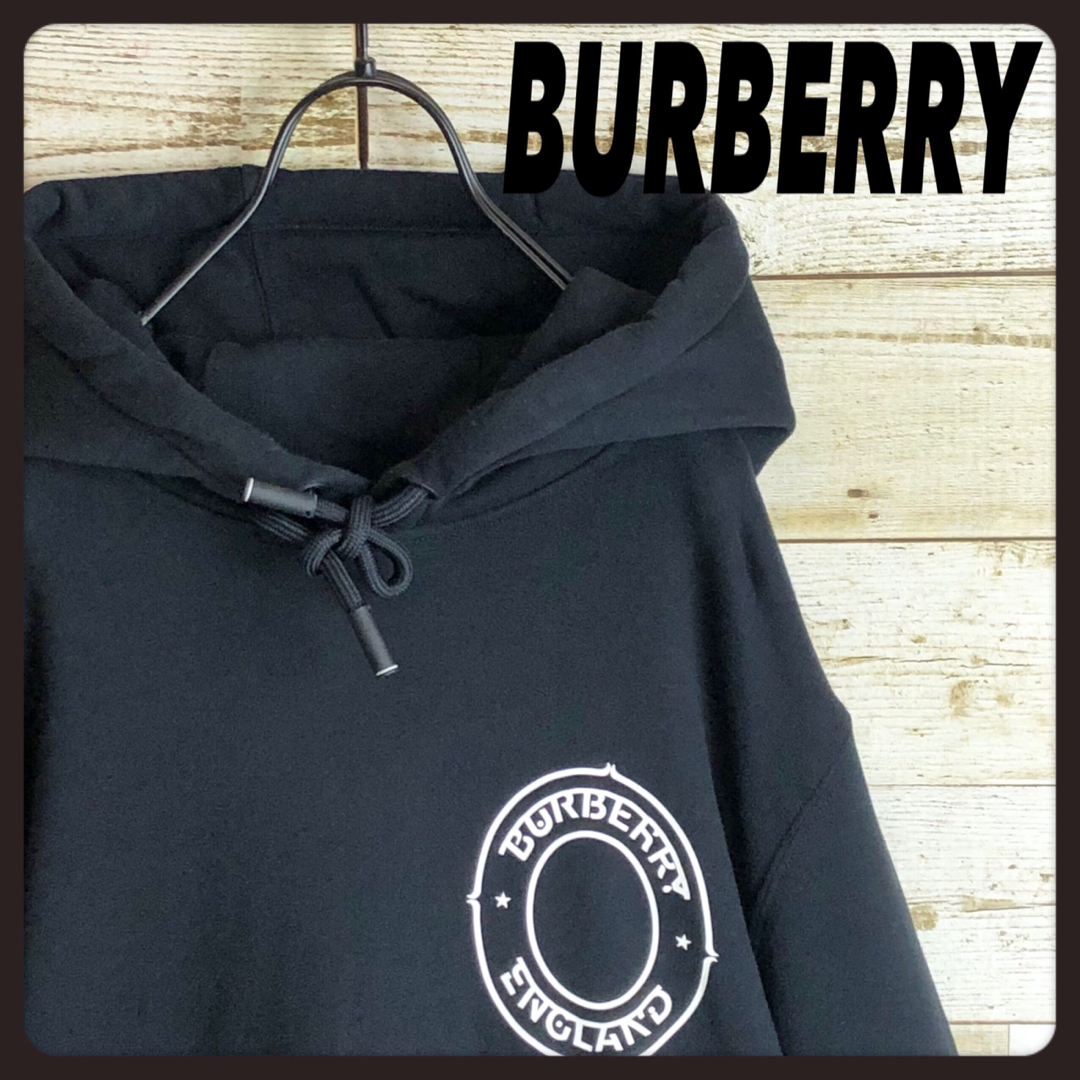 BURBERRY(バーバリー)の即完売 バーバリー BUBBERY パーカー サークルロゴ リブライン入り メンズのトップス(パーカー)の商品写真