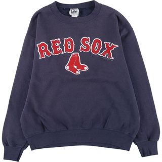 リー(Lee)の古着 00年代 リー Lee SPORT MLB BOSTON REDSOX ボストンレッドソックス ロゴスウェットシャツ トレーナー メンズM /eaa420643(スウェット)