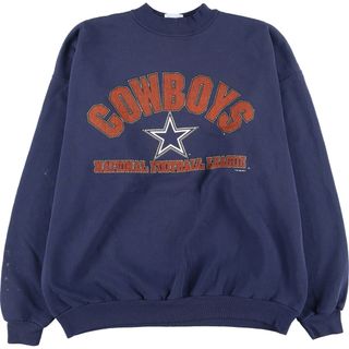 ヘインズ(Hanes)の古着 90年代 ヘインズ Hanes NFL DALLAS COWBOYS ダラスカウボーイズ プリントスウェットシャツ トレーナー USA製 メンズXXL ヴィンテージ /eaa420646(スウェット)