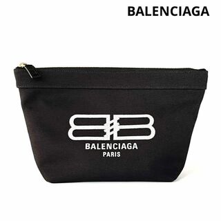 新品未使用 BALENCIAGA バレンシアガ キャンバスロゴポーチ ブラック