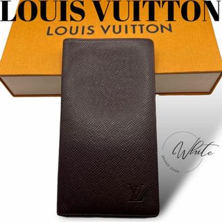 ルイヴィトン(LOUIS VUITTON)の【美品】ルイヴィトン　タイガ　2つ折り札入れ　ポルトカルトクレディ　ブラウン(長財布)