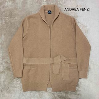 ANDREA FENZI カーディガン ショールカラーニットカーディガン ニット(カーディガン)