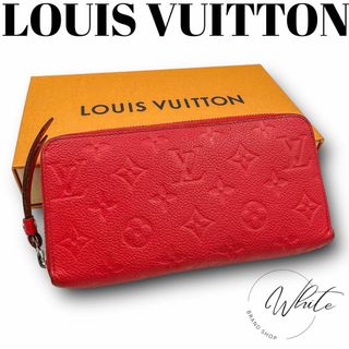 ルイヴィトン(LOUIS VUITTON)の【極美品】ルイヴィトン　モノグラム　アンプラント　ジッピーウォレット　長財布　赤(財布)