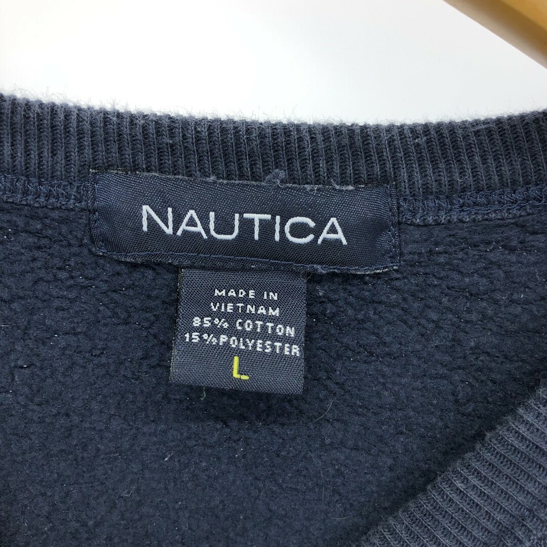 NAUTICA(ノーティカ)の古着 00年代 ノーティカ NAUTICA 星条旗柄 スウェットシャツ トレーナー メンズL /eaa420336 メンズのトップス(スウェット)の商品写真