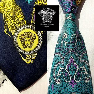 ジャンニヴェルサーチ(Gianni Versace)の 【ブルーメデューサ柄】ジャンニヴェルサーチワイドネクタイ   226(ネクタイ)