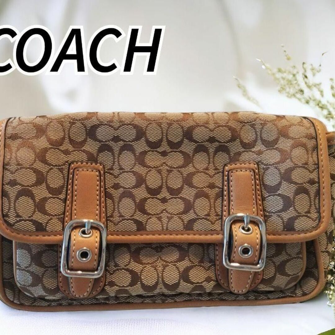 COACH - 【美品】COACH コーチ シグネチャー キャンバス ウエスト