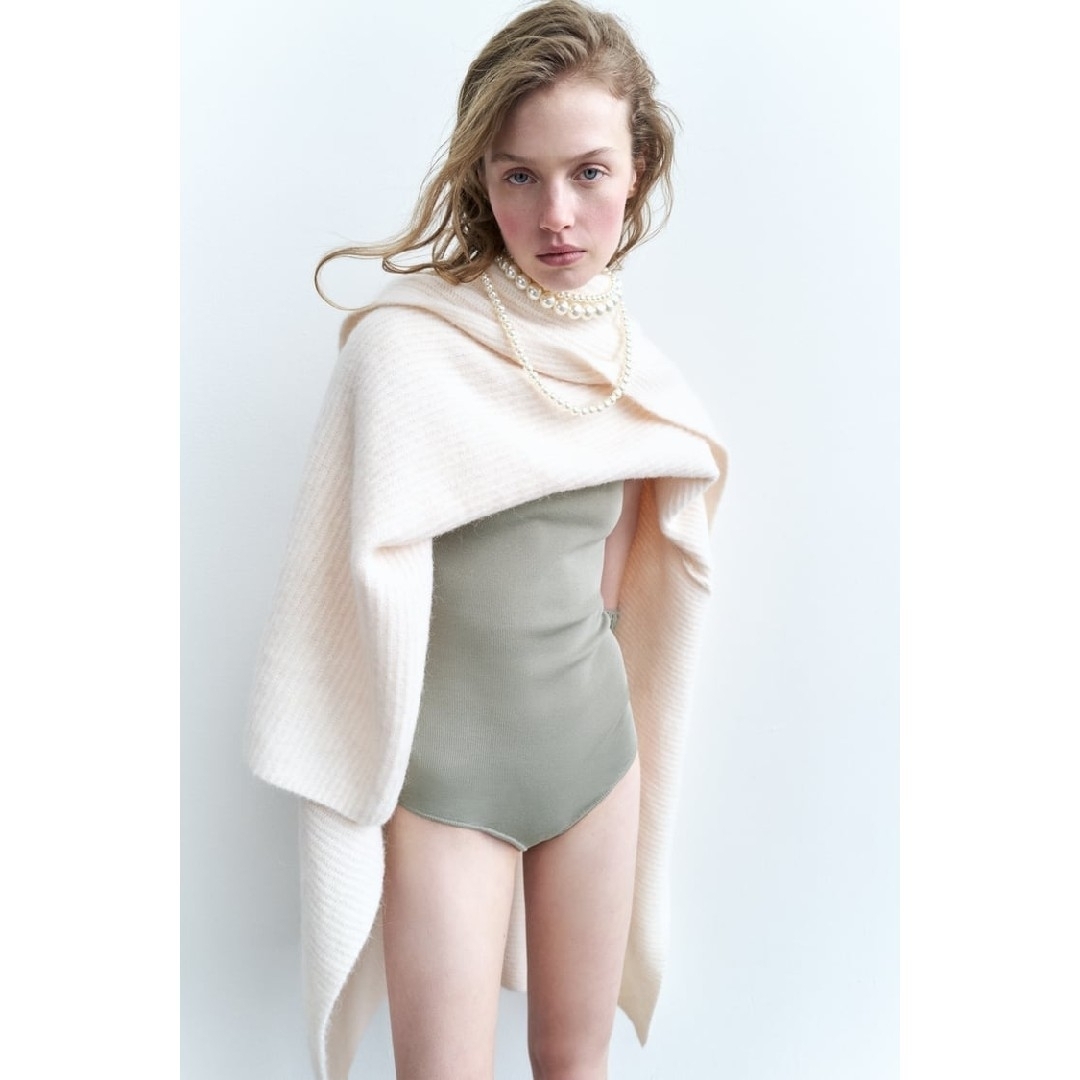 ZARA - ZARA アルパカブレンド フェルトテクスチャー ニット ZARA - ZARA アルパカブレンド フェルトテクスチャー ニット