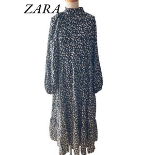 ザラ(ZARA)のZARA ザラ★花柄 フレア ロングワンピース 春服(ロングワンピース/マキシワンピース)