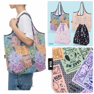 ビーティーイシビル(BT21)の《完売品》【新品】BT21 エコバッグ（カートゥーン） 肩掛け マルチ BTS(エコバッグ)