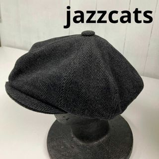 キャスケット　古着　ヘリンボーン　ウール　jazzcats(キャスケット)