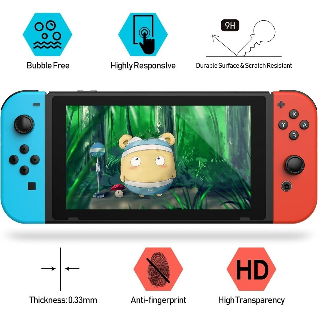 【2枚入り】Nintendo Switch 用 保護 フィルム エンタメ/ホビーのゲームソフト/ゲーム機本体(その他)の商品写真