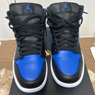 ジョーダン(Jordan Brand（NIKE）)の【緊急値下げ】エアジョーダン1MID 26.5㎝　ロイヤルブルー(スニーカー)