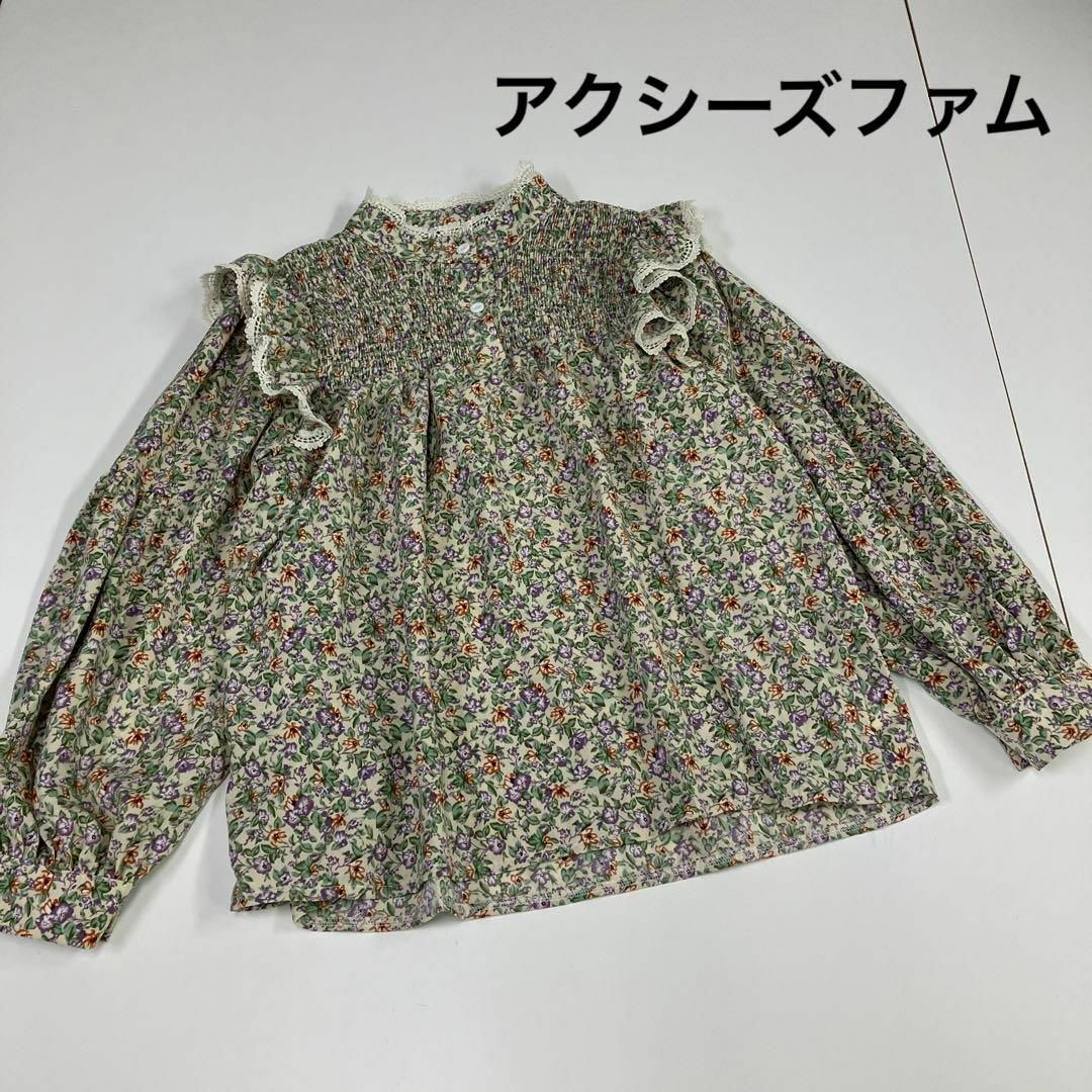 axes femme(アクシーズファム)のアクシーズファム　ワンピース　花柄　フリル　レース　プリーツ レディースのトップス(シャツ/ブラウス(長袖/七分))の商品写真