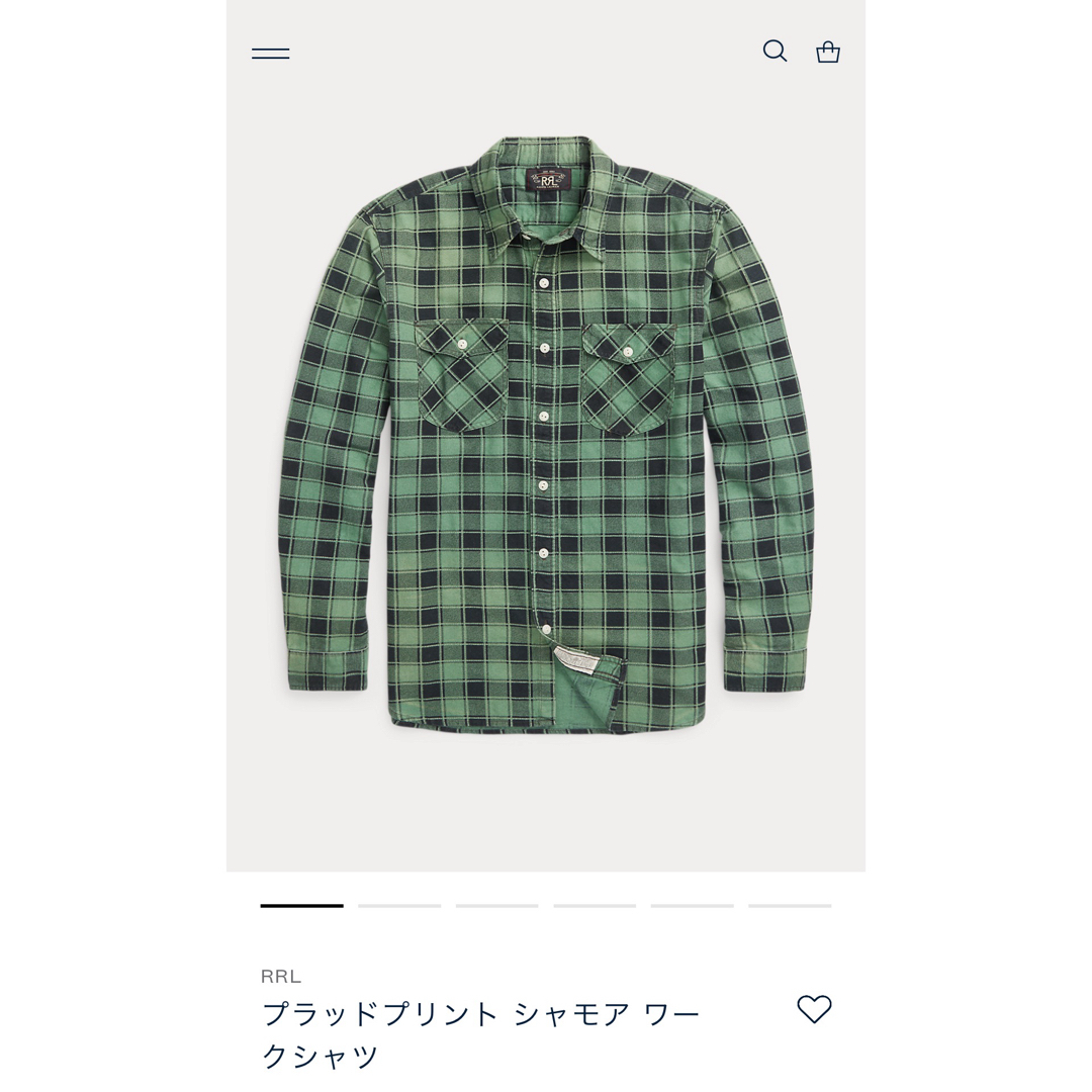 RRL プラッドプリント シャモア ワークシャツ