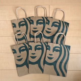 スターバックスコーヒー(Starbucks Coffee)のSTARBUCKS☆紙袋（6枚）(ショップ袋)