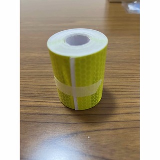 反射テープ　蛍光イエロー　夜間安全防止　カット　テープ(テープ/マスキングテープ)