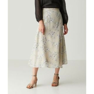 美品 MARNI 総柄 シルク100％ シフォン ロング イージーフレアスカートヒーツアパレル