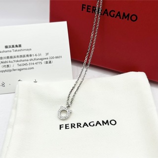 フェラガモ(Ferragamo)の【最終価格】FERRAGAMO ネックレス ガンチーニ クリスタル シルバー(ネックレス)