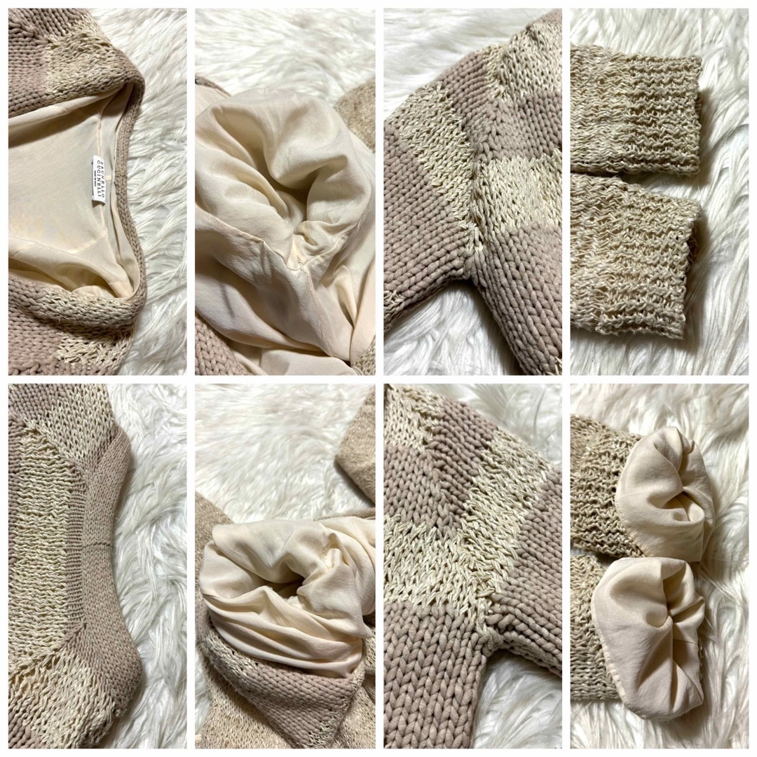 本物 美品 ブルネロクチネリ 配色切替 ロング カーディガン 本物 美品 ブルネロクチネリ 配色切替 ロング カーディガン
