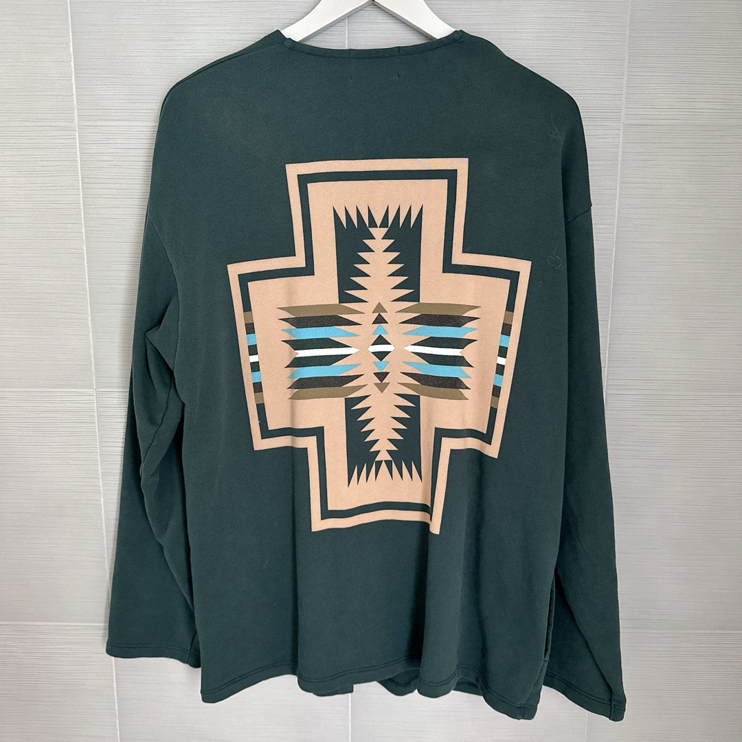 PENDLETON バックプリントカーディガン　Mサイズ　グリーン | フリマアプリ ラクマ