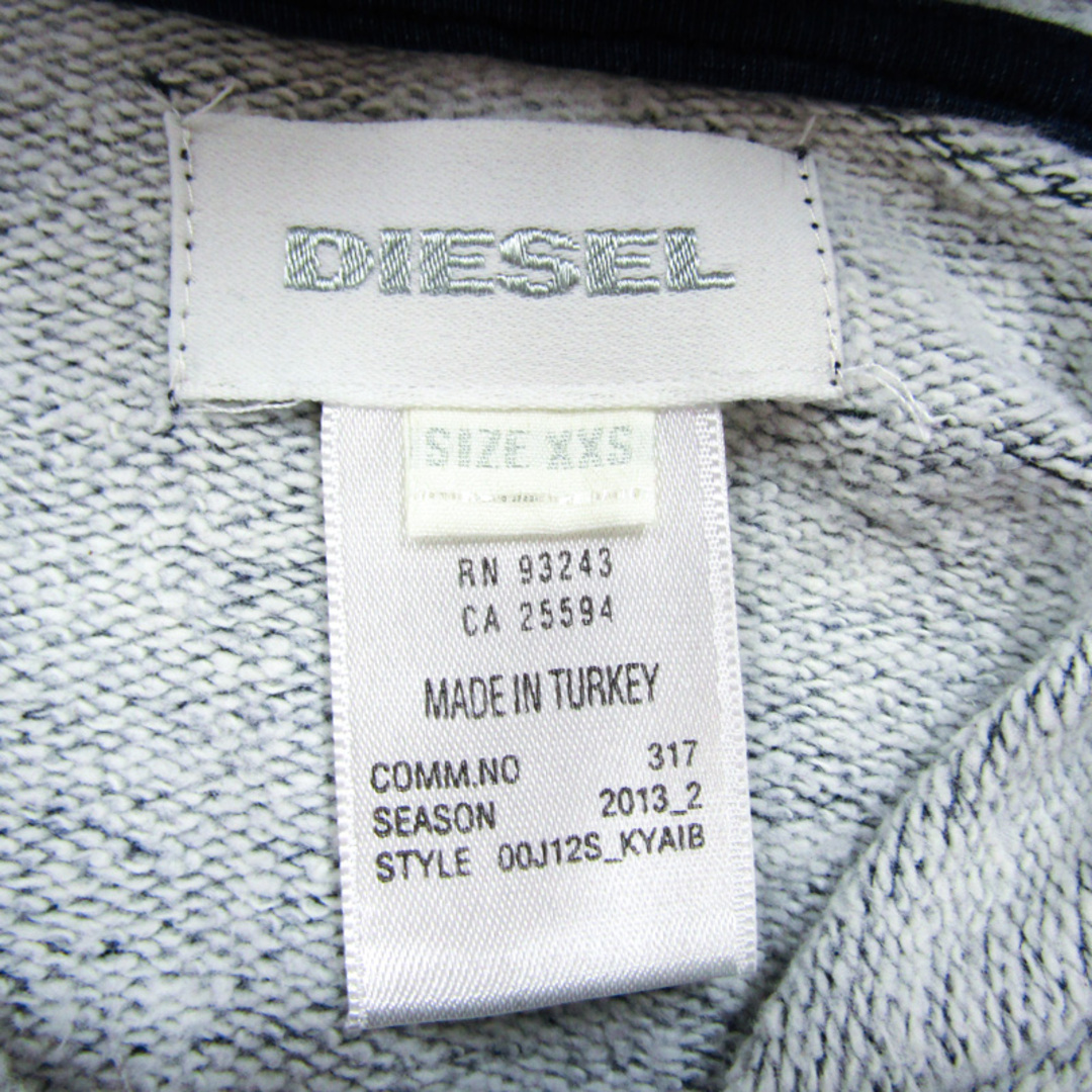 DIESEL(ディーゼル)のディーゼル スウェットワンピース パーカー ダメージデニム キッズ 女の子用 XXSサイズ ブルー DIESEL キッズ/ベビー/マタニティのキッズ服女の子用(90cm~)(ワンピース)の商品写真