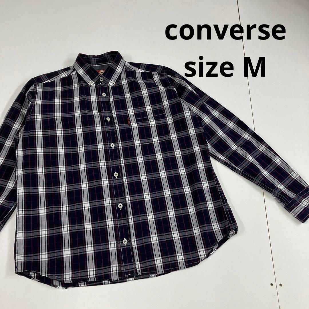 CONVERSE(コンバース)のconverse コンバース　チェック柄　シャツ　古着　長袖 メンズのトップス(シャツ)の商品写真