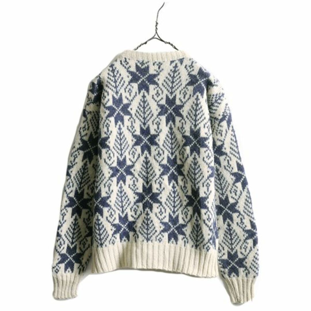 【税込】 エルエルビーン USA製 80s - L.L.Bean ノルディック ニット 総柄 女性用