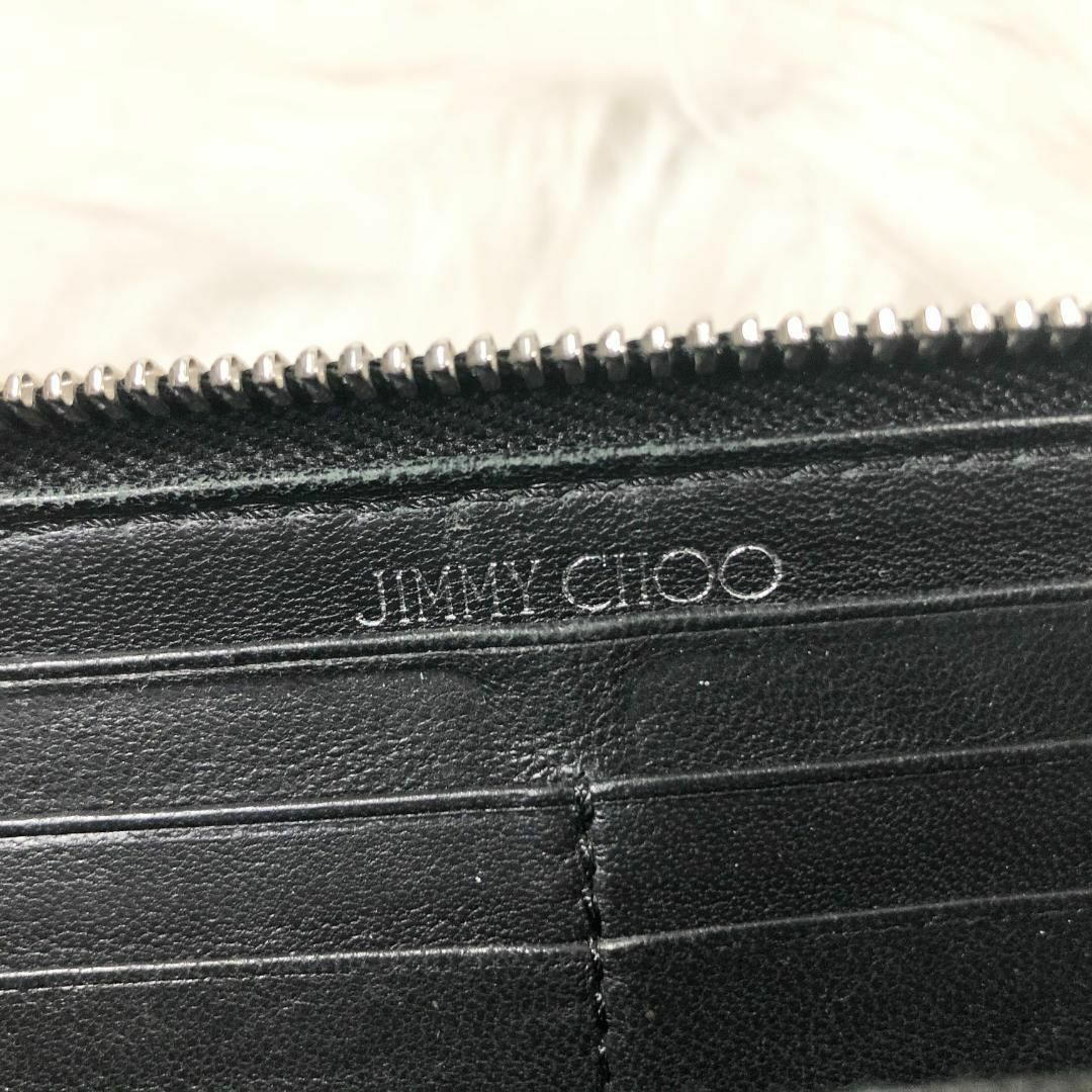 JIMMY CHOO(ジミーチュウ)のJIMMY CHOO ジミー チュウ レザー スタッズ 長財布 L字ファスナー メンズのファッション小物(長財布)の商品写真