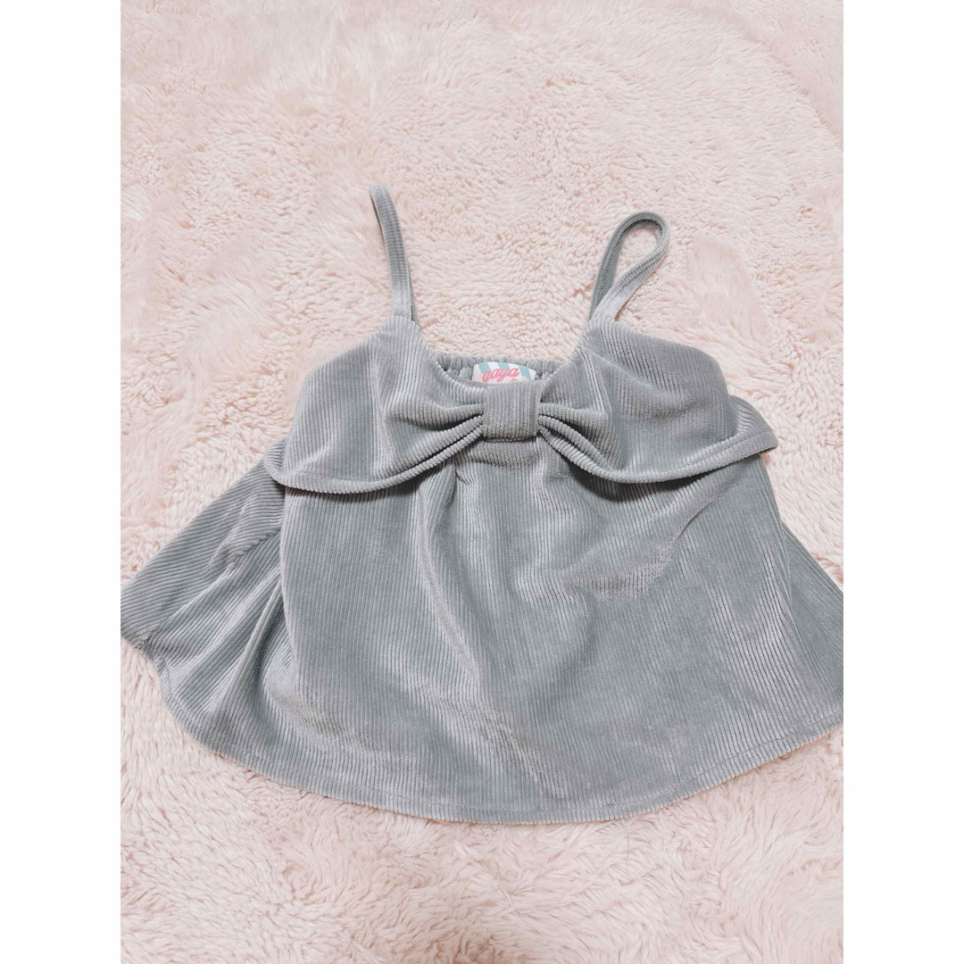 ベロア　ビスチェ　ベスト キッズ/ベビー/マタニティのキッズ服女の子用(90cm~)(Tシャツ/カットソー)の商品写真