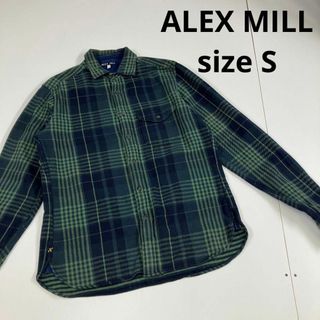 アレックスミル(ALEX MILL)のALEX MILL アレックスミル　ネルシャツ　チェックシャツ　古着　グリーン(シャツ)