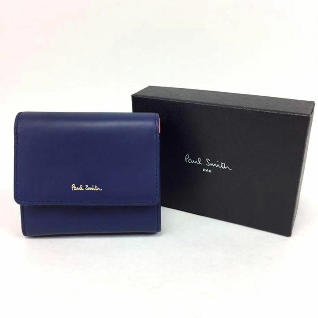 新品 ポールスミス レザー ネイビー 三つ折り 財布 メンズ 30wd204 メンズのファッション小物(折り財布)の商品写真