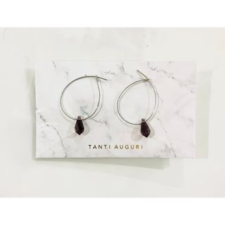 フープピアス　パープル(ピアス)