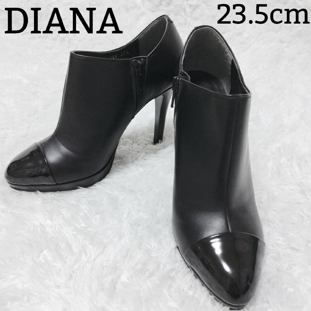 DIANA(ダイアナ)のダイアナ DIANA ショートブーツ ブーティ ピンヒール 黒 23.5 レディースの靴/シューズ(ブーティ)の商品写真