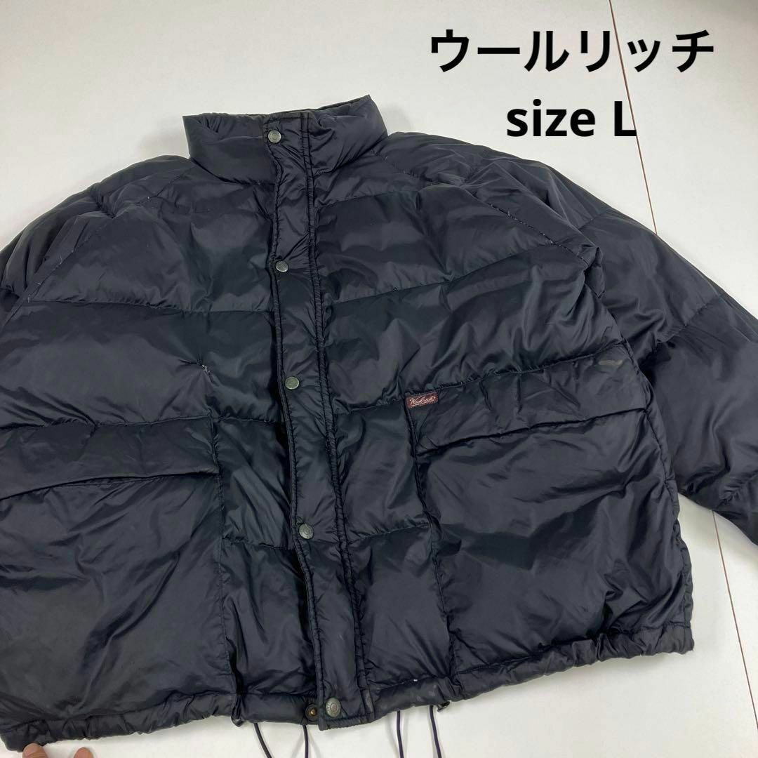 WOOLRICH(ウールリッチ)のウールリッチ　ダウンジャケット　オールド　古着　ブラック　L アウトドア メンズのジャケット/アウター(ダウンジャケット)の商品写真