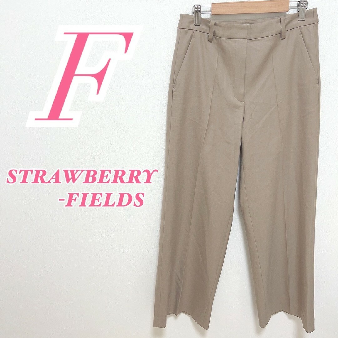 STRAWBERRY-FIELDS(ストロベリーフィールズ)のストロベリーフィールズ Ｆ ワイドパンツ きれいめコーデ オフィスカジュアル レディースのパンツ(カジュアルパンツ)の商品写真