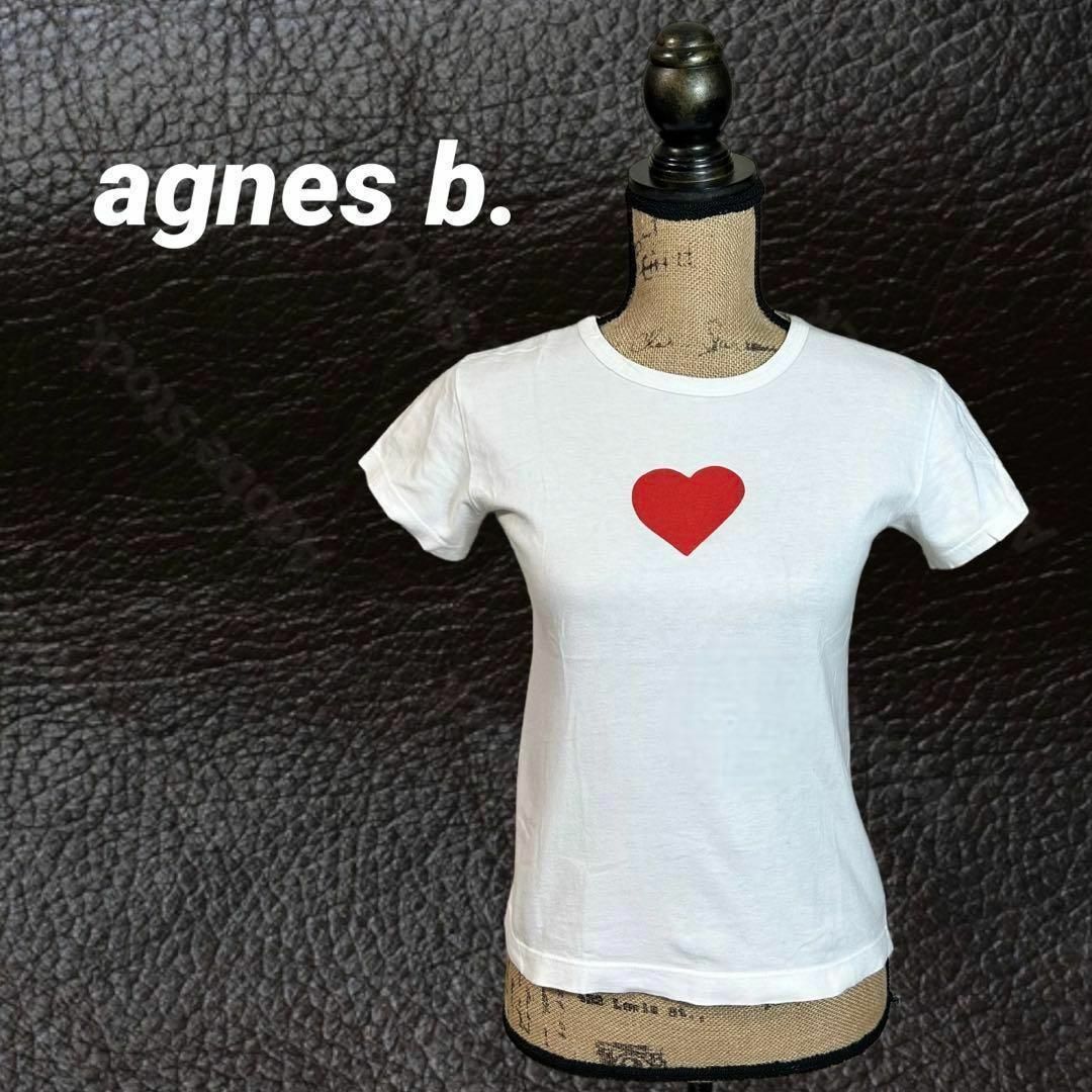 agnes b.(アニエスベー)の【agnes b.】ロゴプリントTシャツ　半袖　綿　ハート キッズ/ベビー/マタニティのキッズ服女の子用(90cm~)(Tシャツ/カットソー)の商品写真