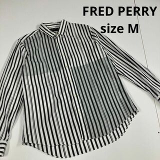 フレッドペリー(FRED PERRY)のFRED PERRY ストライプシャツ　アシンメトリー　古着　M(シャツ)