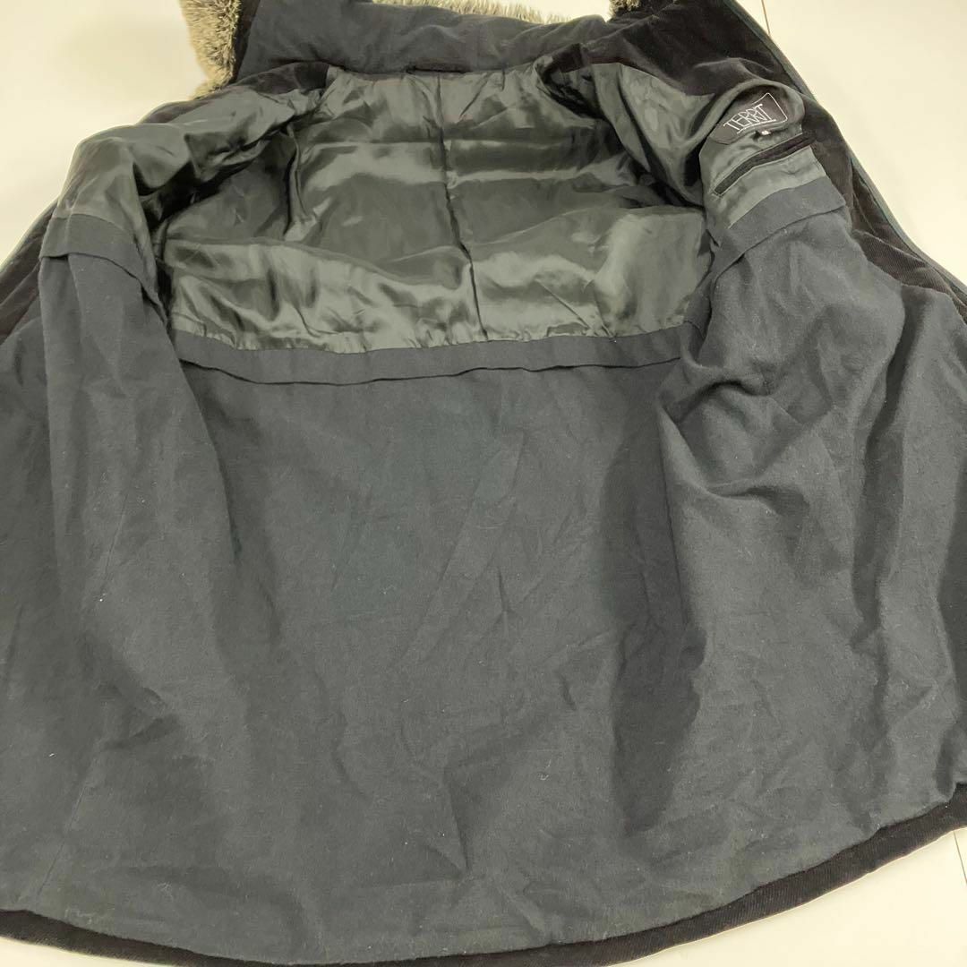 古着女子　コーデュロイ　コート　ファー　日本製　古着女子　光沢　レトロ　オールド レディースのジャケット/アウター(ブルゾン)の商品写真