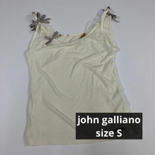 ジョンガリアーノ(John Galliano)のY2K オールド　ジョンガリアーノ　キャミソール　タンクトップ　古着女子　リボン(タンクトップ)