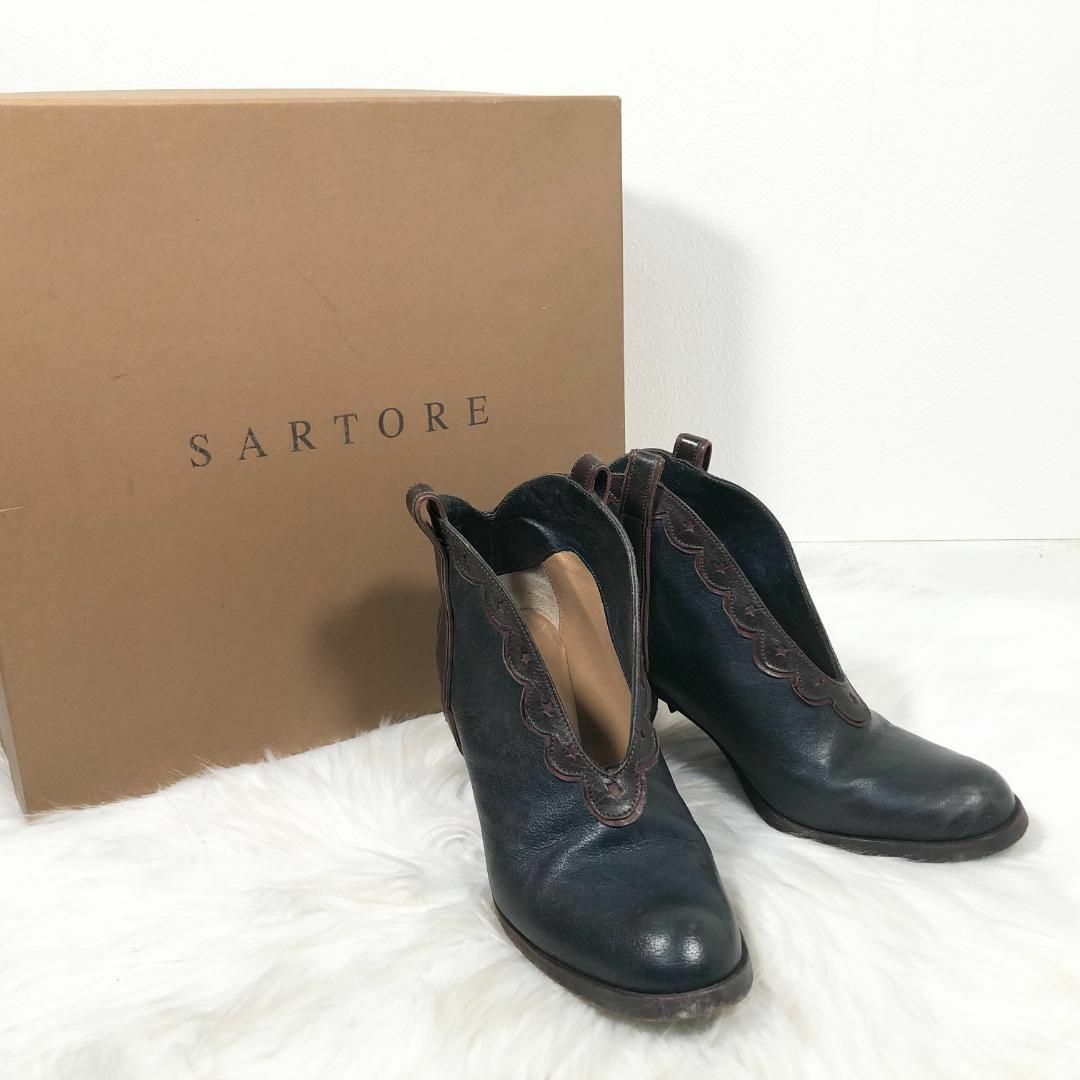 SARTORE(サルトル)のサルトル SARTORE ブーティ ショートブーツ レザー 35 レディースの靴/シューズ(ブーティ)の商品写真