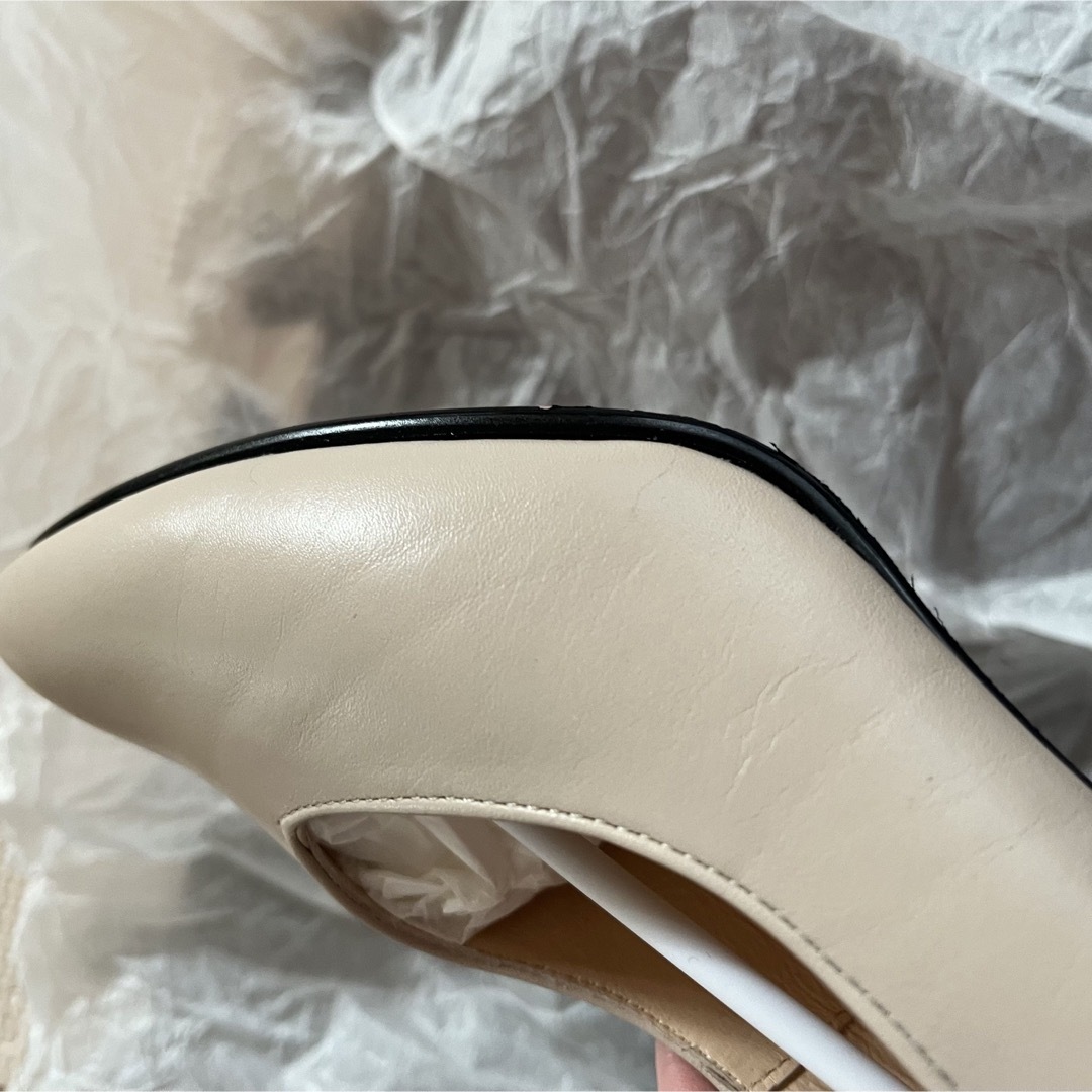 最終価格　パンプス 歩きやすい 美脚 ポインテッドトゥ Vカット 日本製 本革 レディースの靴/シューズ(ハイヒール/パンプス)の商品写真