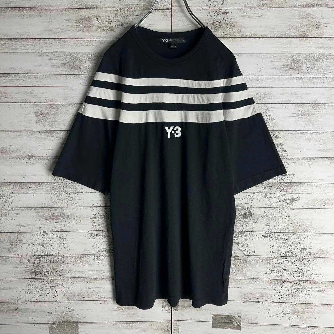 Y-3(ワイスリー)の8614【希少デザイン】Y-3☆センターロゴ定番カラーtシャツ　入手困難　美品 メンズのトップス(Tシャツ/カットソー(半袖/袖なし))の商品写真