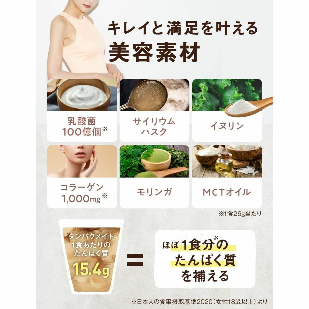 タンパクメイト 美味しい プロテイン 置き換え ダイエット aequalis 食品/飲料/酒の健康食品(プロテイン)の商品写真