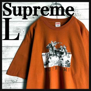 シュプリーム(Supreme)の8613【希少Lサイズ】シュプリーム☆ビッグロゴ人気カラーtシャツ　美品(Tシャツ/カットソー(半袖/袖なし))