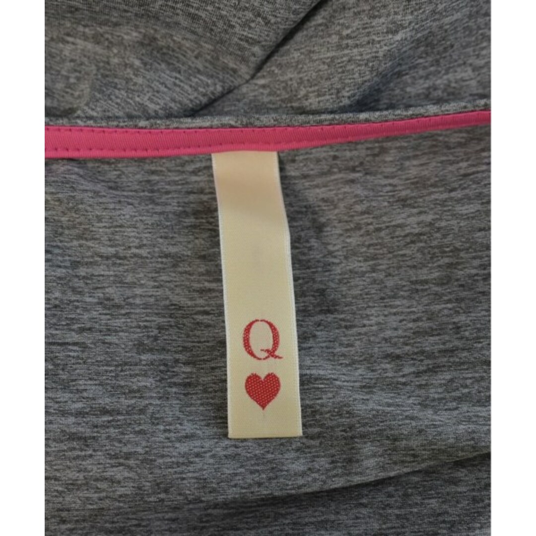 Q(キュー)のQ キュー Tシャツ・カットソー 2(M位) グレーxピンク 【古着】【中古】 レディースのトップス(カットソー(半袖/袖なし))の商品写真