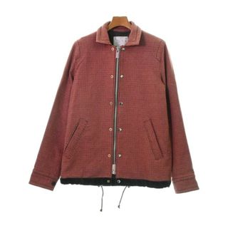 サカイ(sacai)のsacai サカイ ブルゾン（その他） 1(S位) ピンクx赤x茶(千鳥格子) 【古着】【中古】(その他)