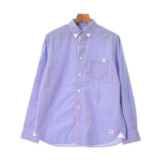 サカイ(sacai)のsacai サカイ カジュアルシャツ 1(S位) 青x白x黒(ストライプ) 【古着】【中古】(シャツ)