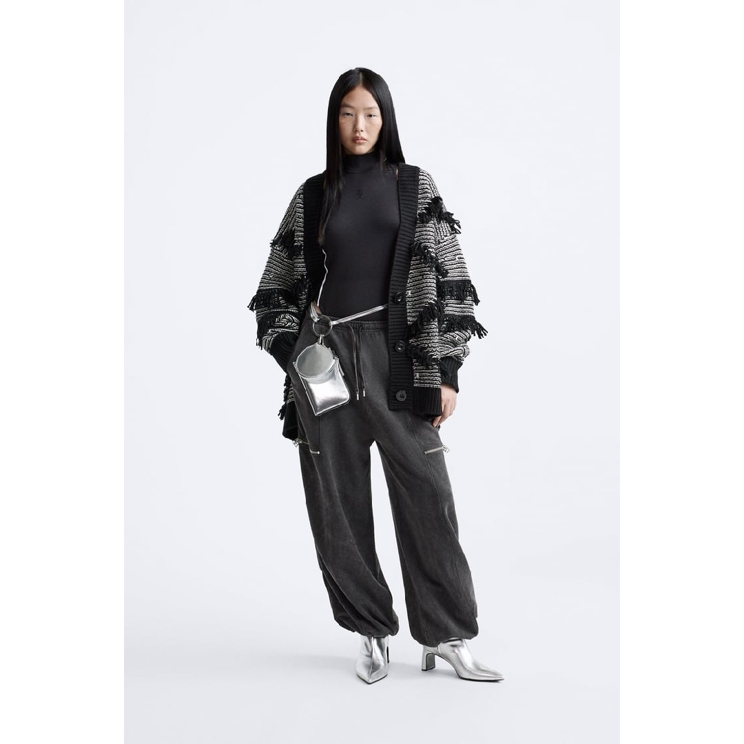 ZARA - ZARA ジャカードカーディガン フリンジX MAISON SPECIAL ZARA - ZARA ジャカードカーディガン フリンジX MAISON SPECIAL